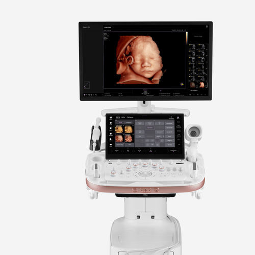 Ecógrafo con soporte - HERA Z20 - Samsung Healthcare Germany - para ecografía ginecológica y obstétrica / blanco y negro / doppler-color