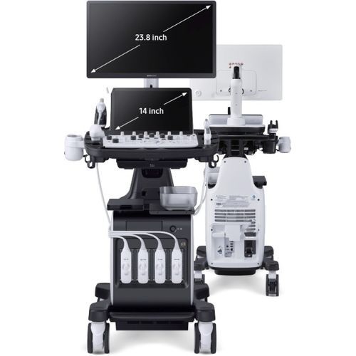 Ecógrafo con soporte - V8 - Samsung Healthcare Germany - para ecografía polivalente / doppler-color / blanco y negro