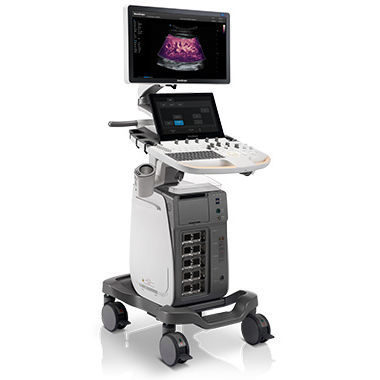 Ecógrafo con soporte - P60 - SonoScape - para ecografía polivalente / doppler-color / 3D/4D