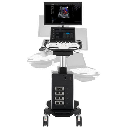 Ecógrafo con soporte - P11 Elite - SonoScape - para ecografía polivalente / blanco y negro / doppler-color