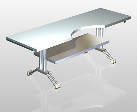 Mesa de acondicionamiento de instrumental médico - Sordina - rectangular