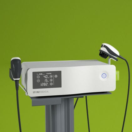 Generador de ondas de choque extracorpóreas para tratamientos ortopédicos - MASTERPULS® ultra+ - Storz Medical - en carro