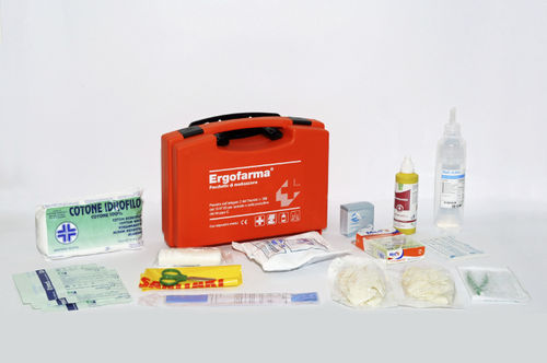 Kit médico de primeros auxilios - ERGOFARMA - Taumediplast  - con guantes