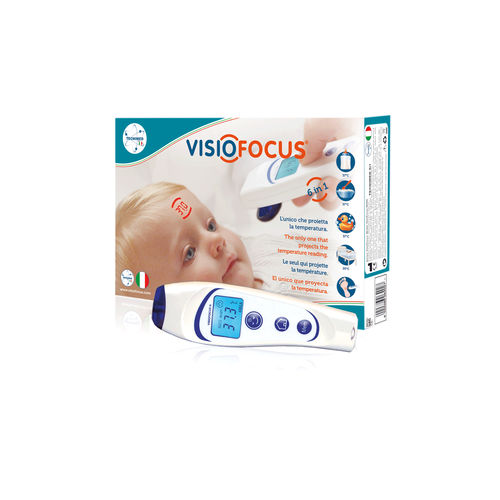 Termómetro pediátrico - VisioFocus® 06400 - Tecnimed - frontal / sin contacto / multifunción