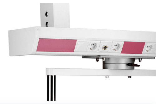 Columna de distribución de techo - Tor - Tedisel Medical - para cuidados intensivos / con estantes / con brazo para monitor