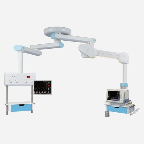 Brazo de distribución de techo - TECH-CARE - TLV Healthcare - para cuidados intensivos / de anestesia / para endoscopia