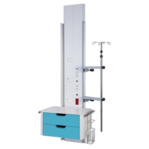 Unidad médica de cabecera vertical - FLUIDYS - TLV Healthcare - para unidad de cuidados intensivos / antibacterias