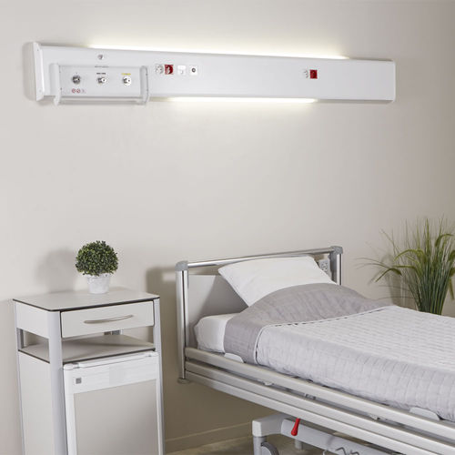 Unidad médica de cabecera horizontal - SECURED FLUIDYS - TLV Healthcare - para habitación de pacientes / LED