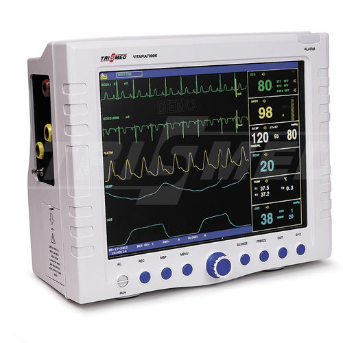 Monitor multiparamétrico compacto - VITAPIA 7000K - TRISMED  - ECG / TEMP / RESP