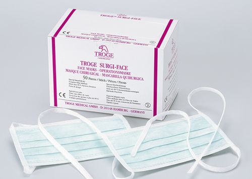 Mascarilla quirúrgica de tres capas - SURGI-FACE - Troge Medical  - de polipropileno / caja de 50 / desechable