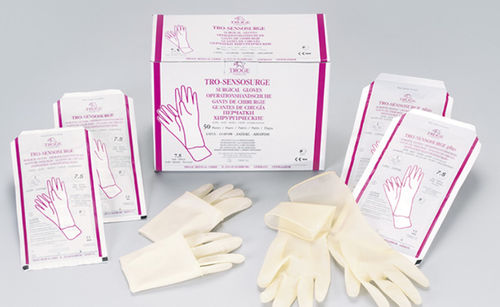 Guante de látex - TRO-SENSOSURGE - Troge Medical  - médico / estéril / con polvo