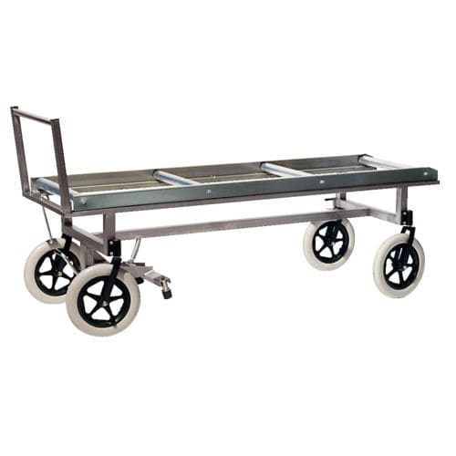 Carro para traslado de cadáveres de manipulación - BASIC   - UFSK INTERNATIONAL GmbH & Co. KG - hidráulico / de acero inoxidable / para ataúdes