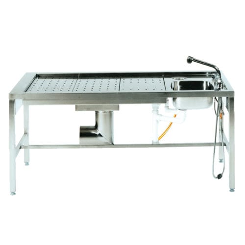 Mesa de trabajo - ZT HS 501 - UFSK INTERNATIONAL GmbH & Co. KG - de macroscopia / rectangular / con fregadero