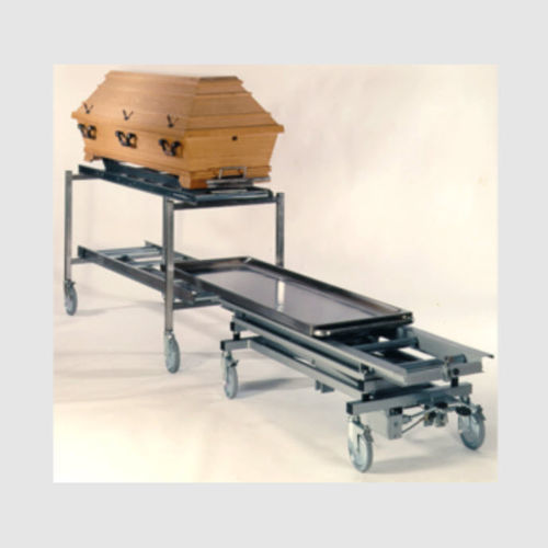 Estantería mortuoria - LMR HS series - UFSK INTERNATIONAL GmbH & Co. KG - 3 estantes / de acero inoxidable / móvil