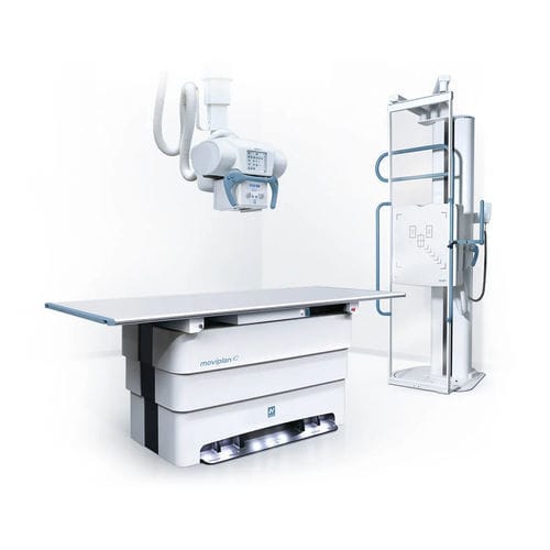 Sistema de radiografía digital - Moviplan iC/DR - Villa Sistemi Medicali - para radiografía polivalente / con Bucky en el suelo / con brazo portatubos telescópico de techo