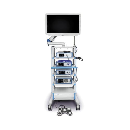 Carro médico - Vimex Endoscopy - para endoscopia / multifunción / con estante