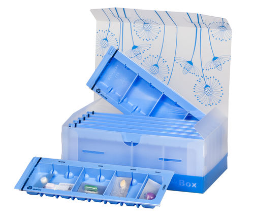 Contenedor para la semana - WeekBox Set M-Flex / 600.201.341 - Wiegand AG - de dispensación de medicamentos / con compartimentos