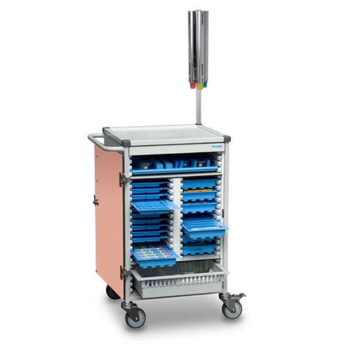 Carro para medicamentos - B10.001 - Wiegand AG - de dispensación de medicamentos / de almacenamiento / con puerta abatible