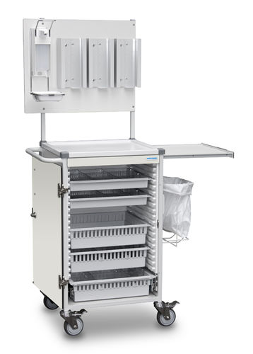 Carro para apósitos - B11.007 - Wiegand AG - multifunción / con soporte para bolsa de basura / con puerta abatible