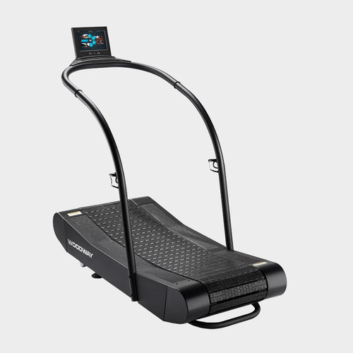 Cinta de correr con baranda - CURVE TRAINER - Woodway - con inclinación