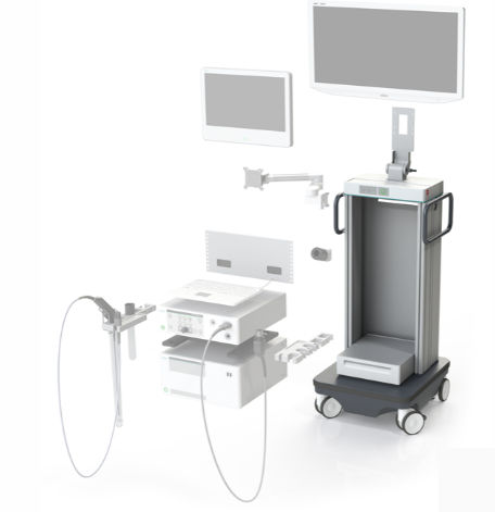 Carro endoscópico - XION medical - para aparato / de almacenamiento / de limpieza