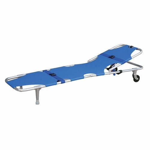 Camilla de emergencia - YXH-1A3 - Zhangjiagang Xiehe Medical Apparatus & Instruments - plegable / con ruedas / de aluminio