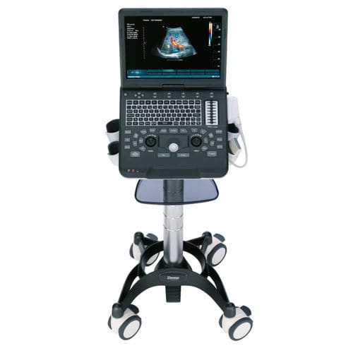 Ecógrafo portátil, con carro - SonidoFour - Zimmer MedizinSysteme  - para ecografía musculoesquelética / blanco y negro / doppler-color