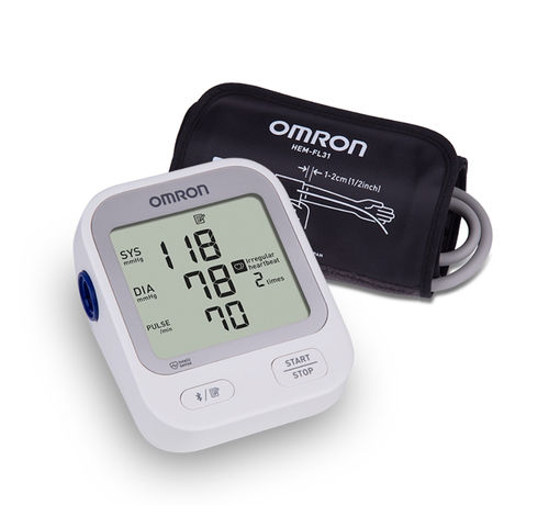 Tensiómetro electrónico automática - Silver  - Omron Healthcare USA - de mesa / Bluetooth / con batería recargable