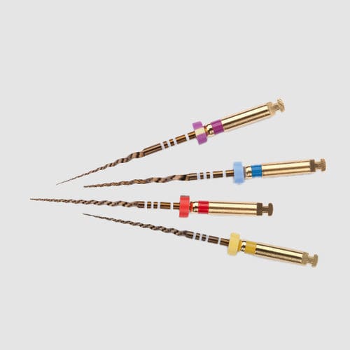 Lima endodóntica rotativa - ProTaper Gold  - Dentsply Sirona - para la conformación de los conductos / de acero inoxidable