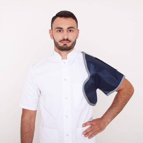 Protección radiológica para la fosa axilar protección lateral - Promega - protección trasera / 0,50 mm / 0,35 mm