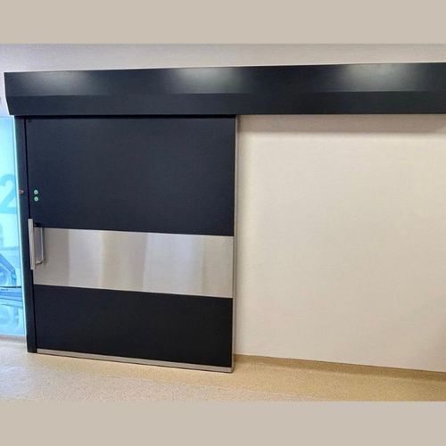 Puerta de protección radiológica - Raybloc - para aplicaciones farmacéuticas / corredera