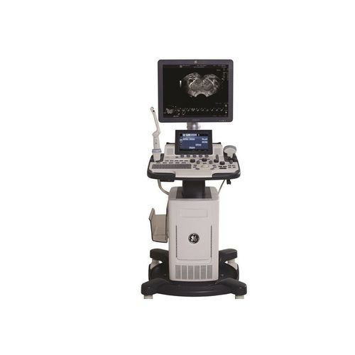 Ecógrafo con soporte - LOGIQ F8 - GE Healthcare - para ecografía urológica / blanco y negro / doppler-color