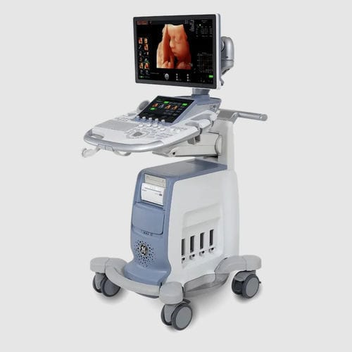 Ecógrafo con soporte - Voluson™ S10 Expert - GE Healthcare - para ecografía ginecológica y obstétrica / blanco y negro / doppler-color