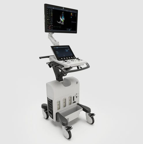 Ecógrafo con soporte - Vivid™ S70N Dimension - GE Healthcare - para ecografía cardiovascular / blanco y negro / doppler-color