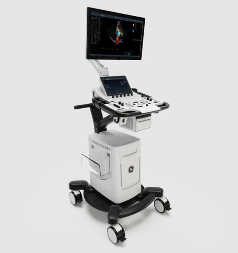 Ecógrafo con soporte, compacto - Vivid™ T9 Matrix - GE Healthcare - para ecografía cardiovascular / blanco y negro / doppler-color