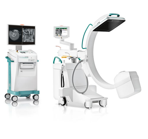 Arco quirúrgico móvil - Ziehm Imaging - con sensor plano / con columna de vídeo