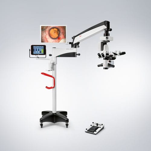 Microscopio quirúrgico oftálmico - M822 series - Leica Microsystems - con ruedas