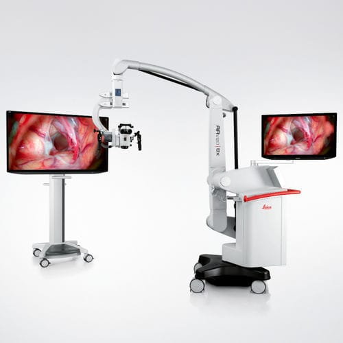 Microscopio quirúrgico para cirugía del raquis - ARveo 8x - Leica Microsystems - de neurocirugía / para cirugía maxilofacial / con ruedas