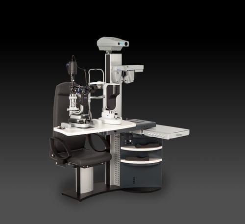 Unidad de refracción - HS-810 - Haag-Streit Diagnostics - con sillón / con estantes / con monitor