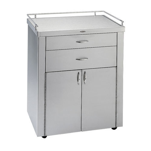 Armario de hospital - P-5091 - Pedigo - de acero inoxidable / 2 cajones / con 2 puertas