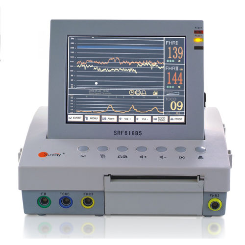 Monitor fetal FHR - SRF618 B5 - Guangzhou Sunray Medical Apparatus - gemelar / TOCO / con conexión inalámbrica
