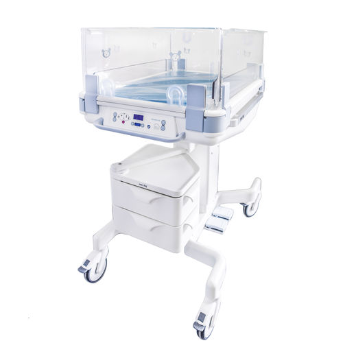 Cuna hospitalaria de altura variable - Lifetherm 2000 - Heinen und Löwenstein - reclinable / con espacio de almacenamiento / transparente