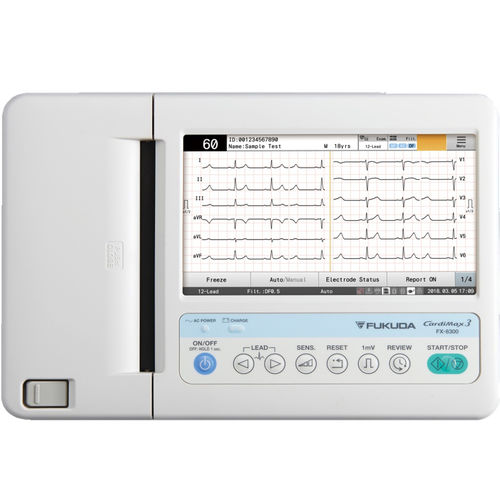Electrocardiógrafo para diagnóstico en reposo - CardiMax FX-8300 - Fukuda Denshi - 12 canales / digital / con impresora