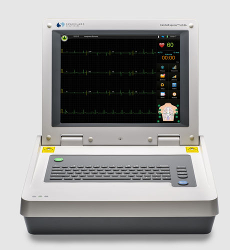 Electrocardiógrafo para diagnóstico en reposo - CardioExpress SL18A - Spacelabs Healthcare - 18 canales / digital / con teclado