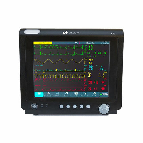 Monitor multiparamétrico compacto - C50  - Spacelabs Healthcare - de noche / ECG / RESP