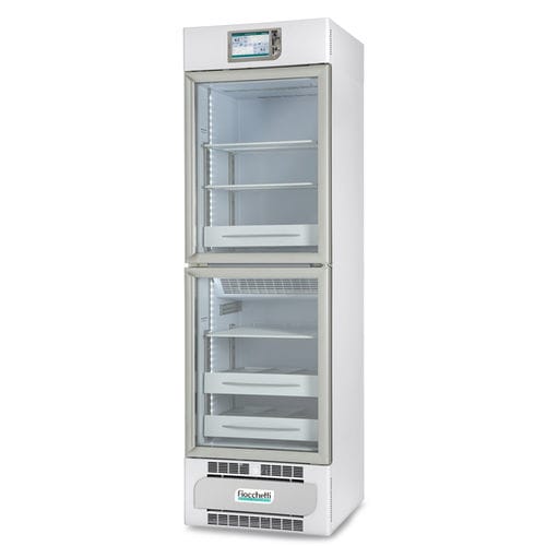 Congelador para plasma sanguíneo - PLASMA-VISION 2T 400 TOUCH - Fiocchetti Scientific - de tipo armario / con 2 puertas / con puerta de cristal