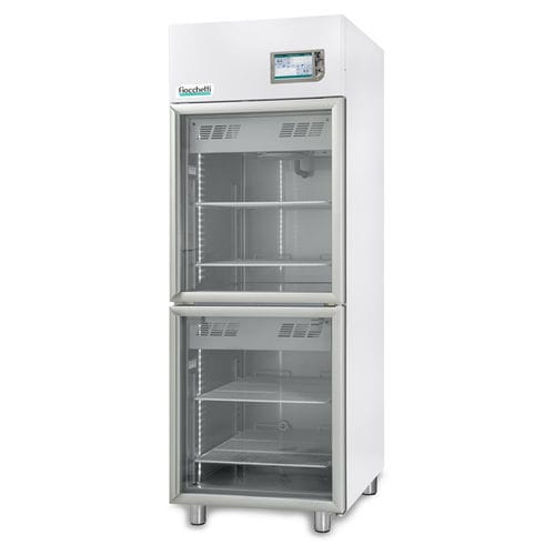Congelador para plasma sanguíneo - PLASMA-VISION 2T 700 TOUCH - Fiocchetti Scientific - de tipo armario / con 2 puertas / con puerta de cristal