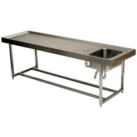Mesa de autopsia de medicina legal - AUT000A - Fiocchetti Scientific - de laboratorio de histopatología / de disección / de lavado de cadáveres