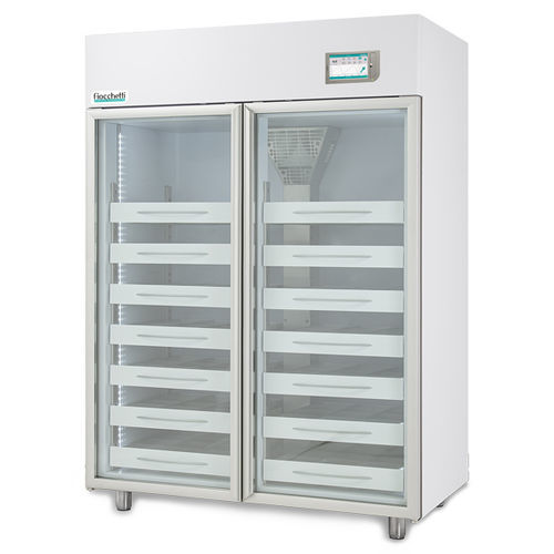 Refrigerador de banco de sangre - EMOTECA 1500 TOUCH - Fiocchetti Scientific - de tipo armario / con 2 puertas / con puerta de cristal
