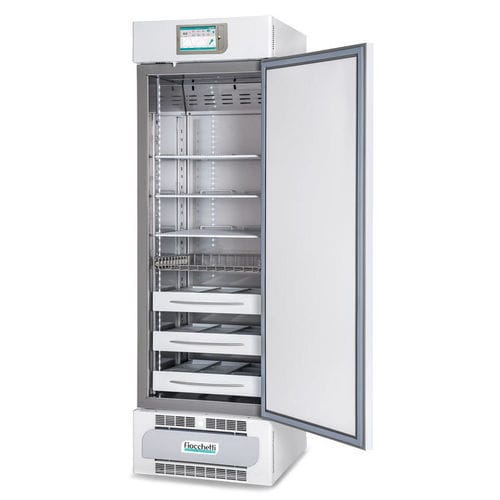 Congelador de banco de sangre - PLASMA-FREEZER 400 TOUCH - Fiocchetti Scientific - para plasma sanguíneo / para laboratorio / con ruedas
